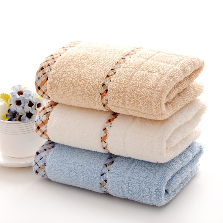 Decorative Bathroom Towel Sets
 3PCS 35 75cm Solid Cotton Hand Towels Plaid Brand