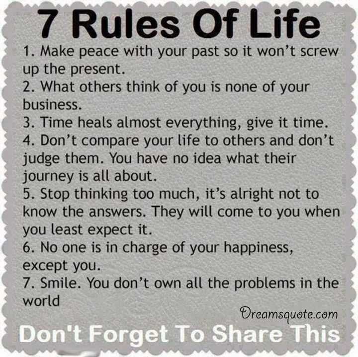 Deep Positive Quotes
 Positive quotes about life The 7 Rules of Life deep