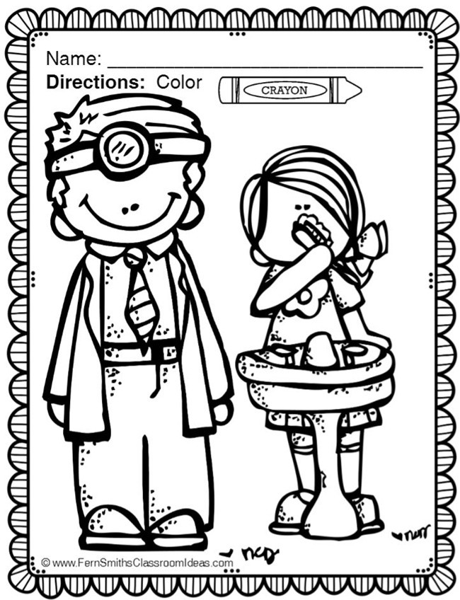 Dental Coloring Pages Printable
 Dental Health Month Coloring Page Teach Junkie