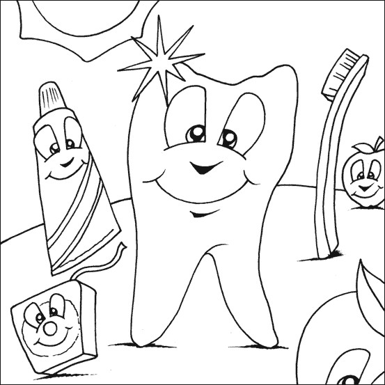 Dental Coloring Pages Printable
 Dentist Colouring