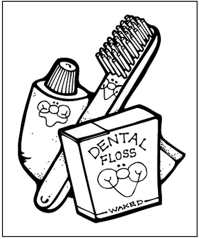 Dental Coloring Pages Printable
 Dental Health Coloring Page