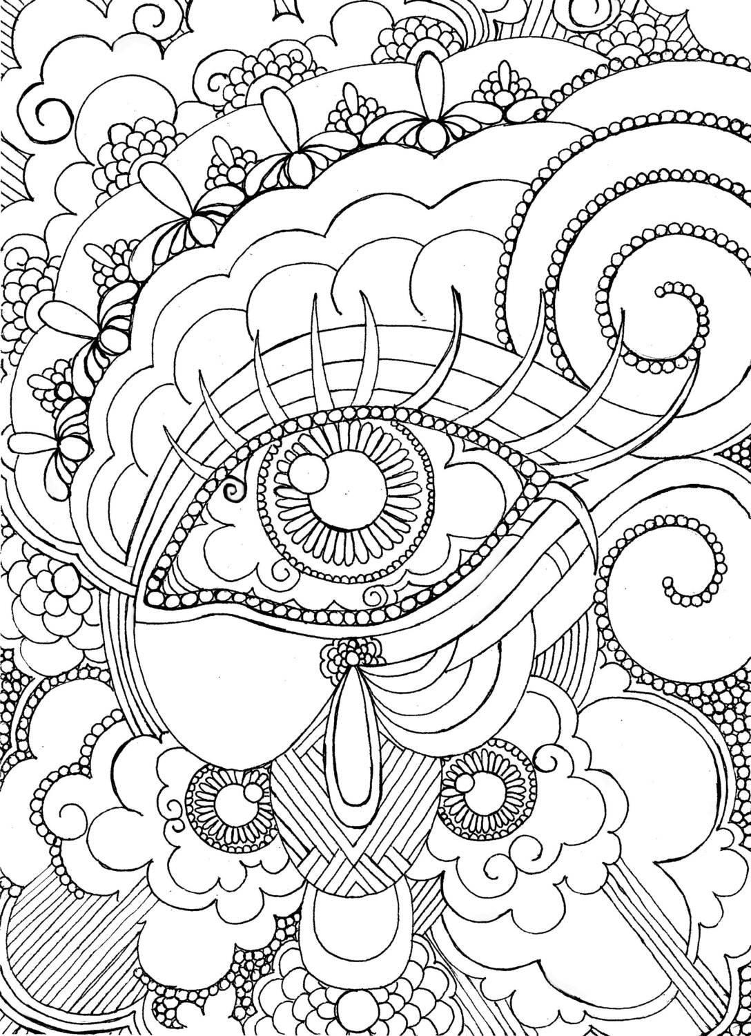 Detailed Coloring Books For Adults
 Eye Want To Be Colored Adult Coloring Page Steampunk