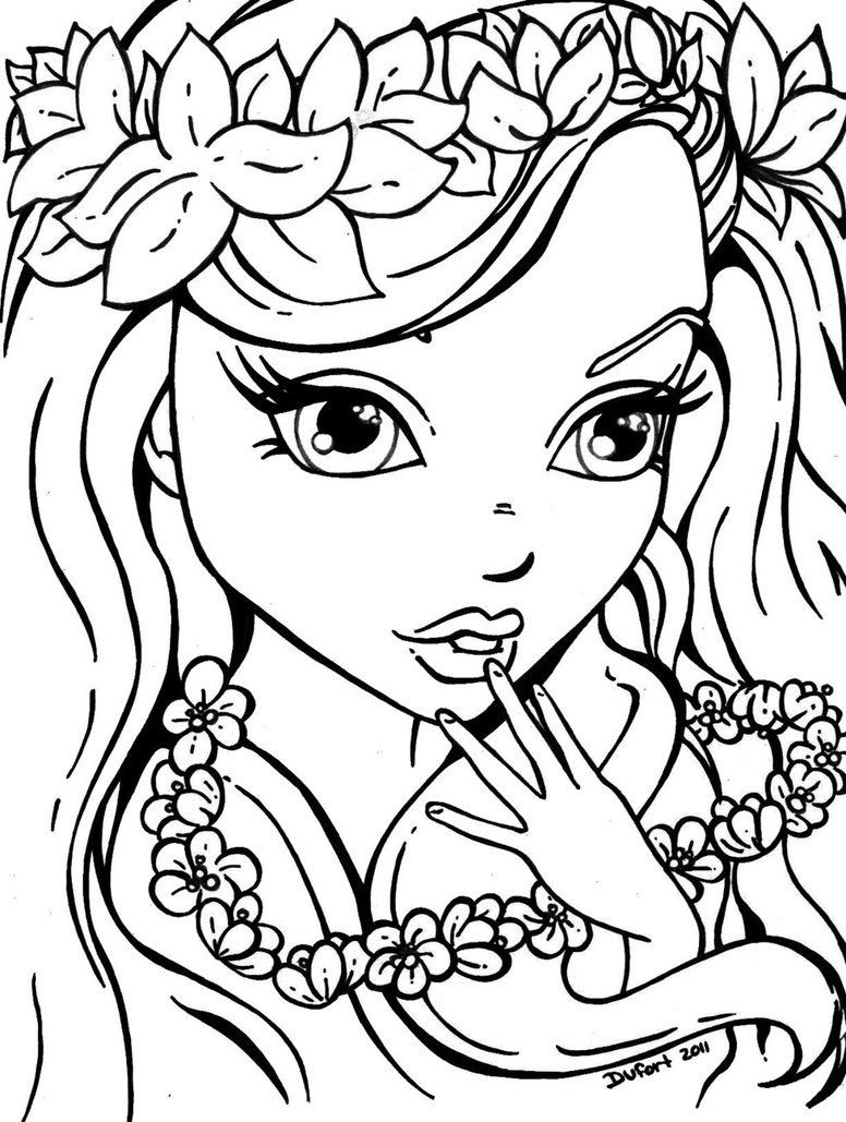 Detailed Coloring Pages For Girls
 Pin on Colorings