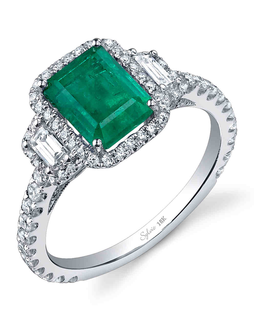Diamond And Emerald Engagement Ring
 Emerald Engagement Rings for a e of a Kind Bride