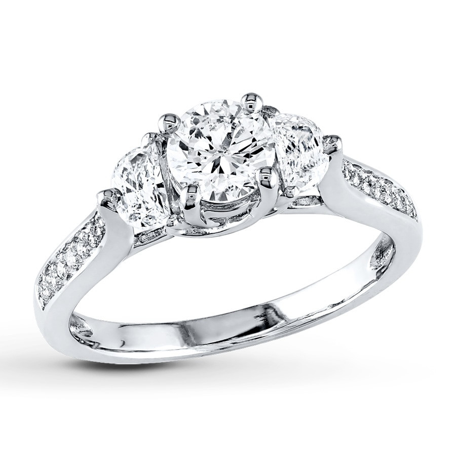 Diamond Bridal Rings
 Diamond Engagement Ring 1 ct tw Round cut 14K White Gold