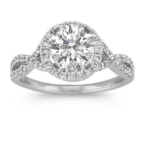 Diamond Infinity Engagement Ring
 Halo Infinity Diamond Engagement Ring