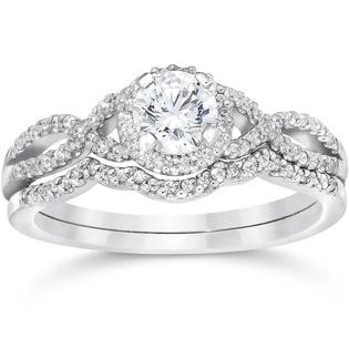 Diamond Infinity Engagement Ring
 Pompeii3 3 4ct Diamond Infinity Engagement Wedding Ring