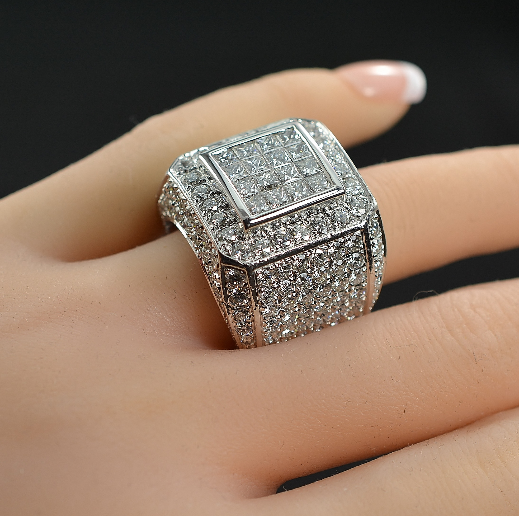 Diamond Pinky Rings
 $12 856 Retail 7 88 Carats t w Diamond Mens Pinky Ring