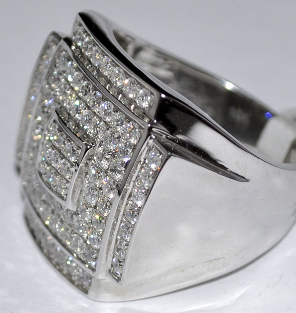 Diamond Pinky Rings
 1 8CT DIAMOND MENS RING 10K WHITE GOLD ROUND SI DIAMONDS