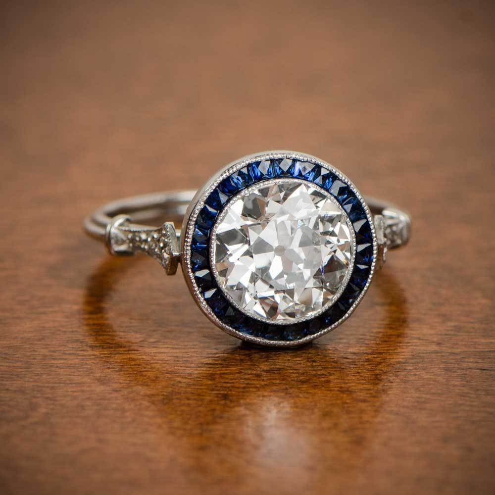 Diamond Slice Engagement Ring
 Vintage Old European Cut Diamond Engagement Ring Estate