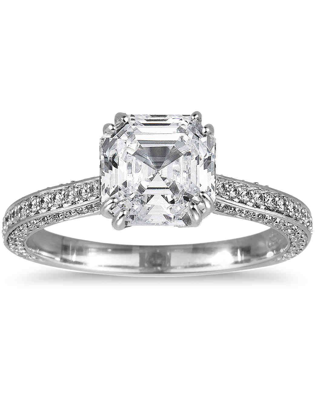 Diamond Slice Engagement Ring
 Asscher Cut Diamond Engagement Rings