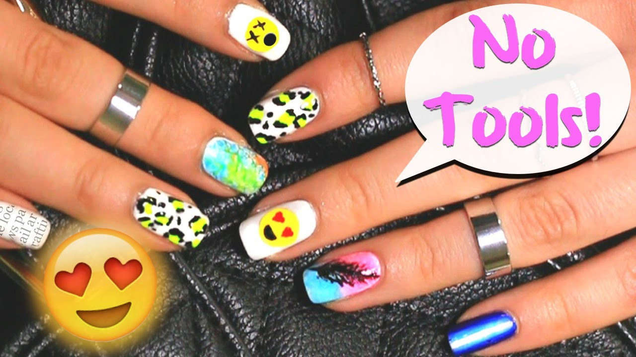 Different Nail Designs
 No tools needed 6 easy nail art designs for beginners