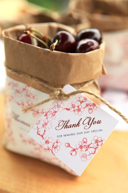 Dinner Party Gift Ideas For Guests
 Summer Rustic DIY Cherry Wedding Favors For Your Guests