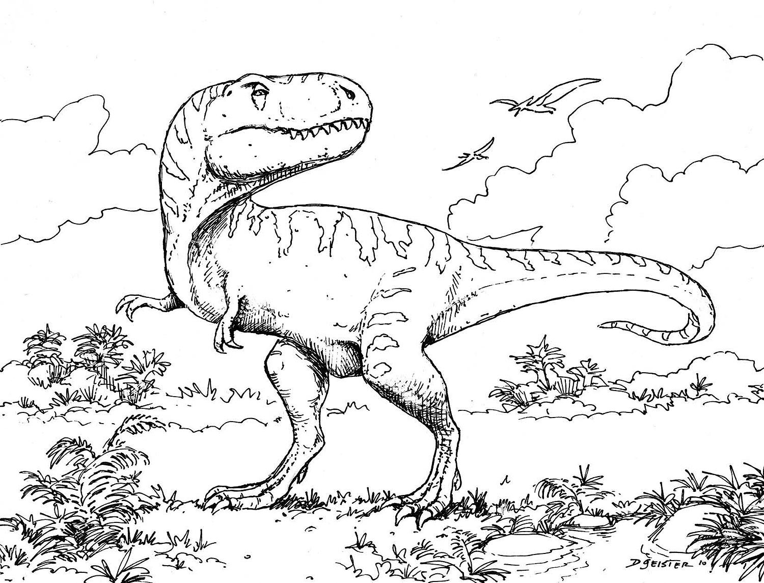Dinosaur Coloring Pages For Kids
 Free Printable Dinosaur Coloring Pages For Kids