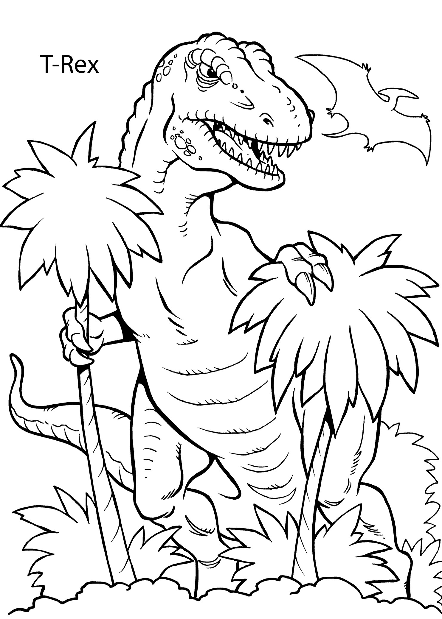 Dinosaur Coloring Pages For Kids
 T Rex dinosaur coloring pages for kids printable free
