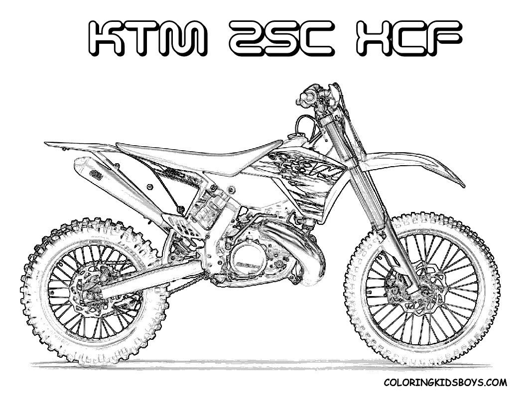 Dirt Bike Coloring Pages Printable
 Free coloring pages of fox dirt bikes