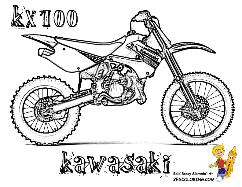 Dirt Bike Coloring Pages Printable
 Rough Rider Dirt Bike Coloring Pages Dirt Bike