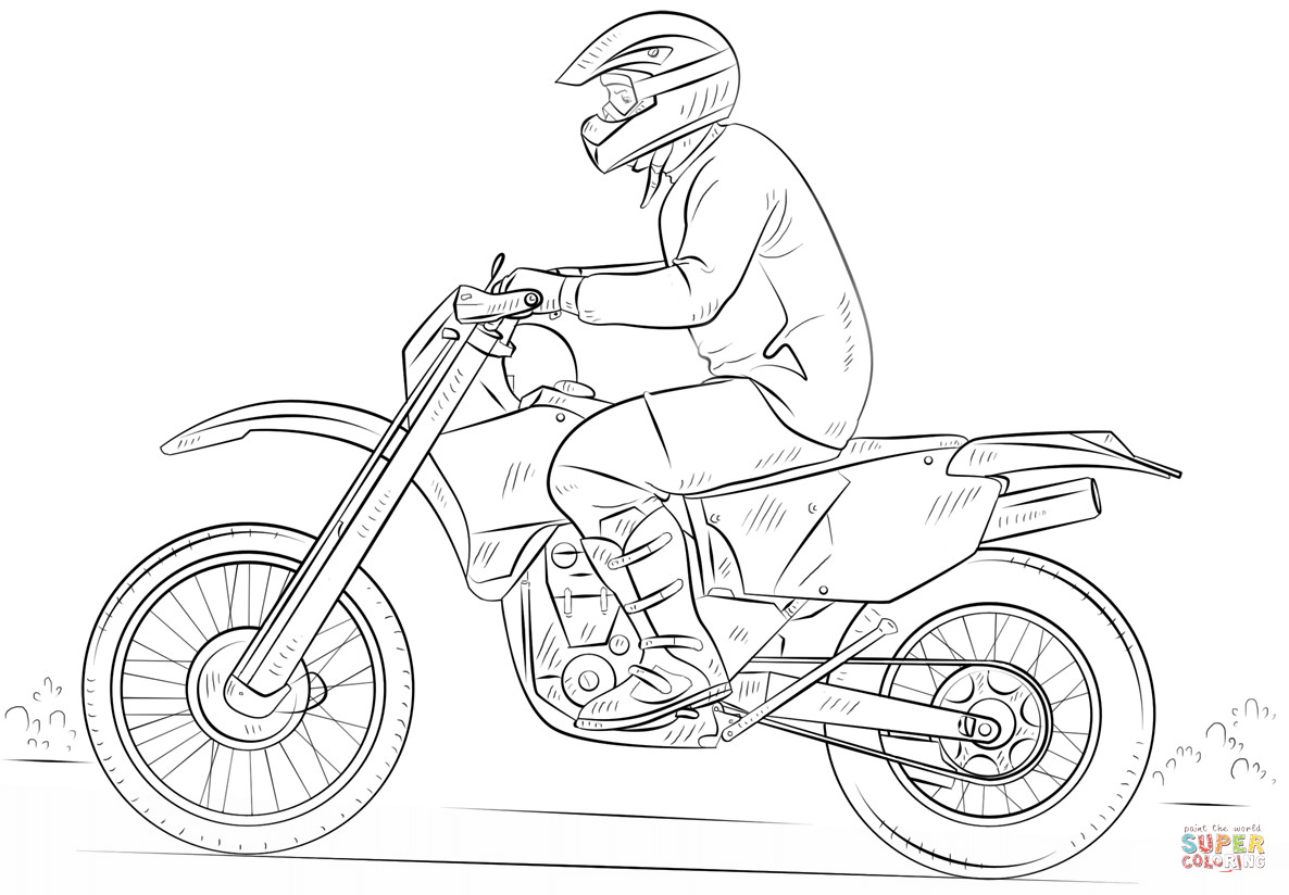 Dirt Bike Coloring Pages Printable
 Dirty Bike Super Coloring Coloring Collection
