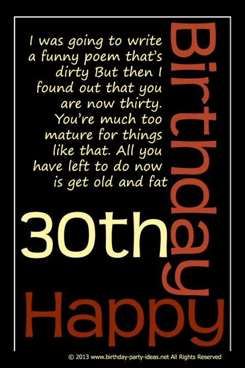 Dirty Happy Birthday Quotes
 Happy 30th Birthday Quotes QuotesGram