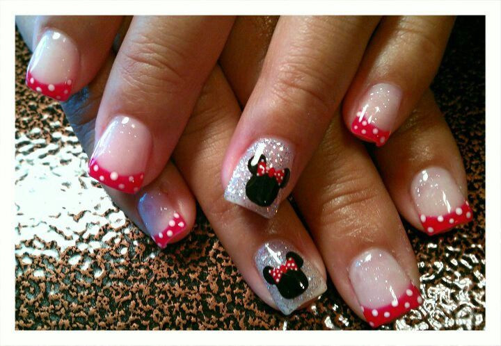 Disney Themed Nail Designs
 Light Elegance gel Disney Minnie Mouse themed nails