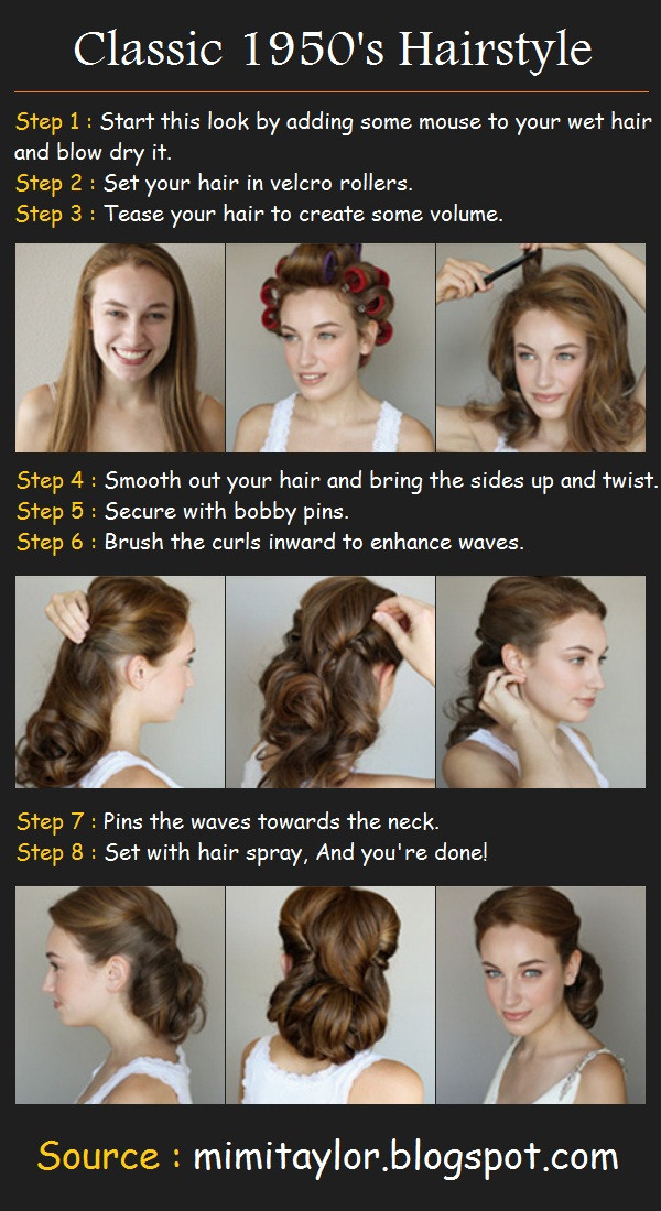 DIY 50S Hairstyles
 Classic 1950 s Hairstyle