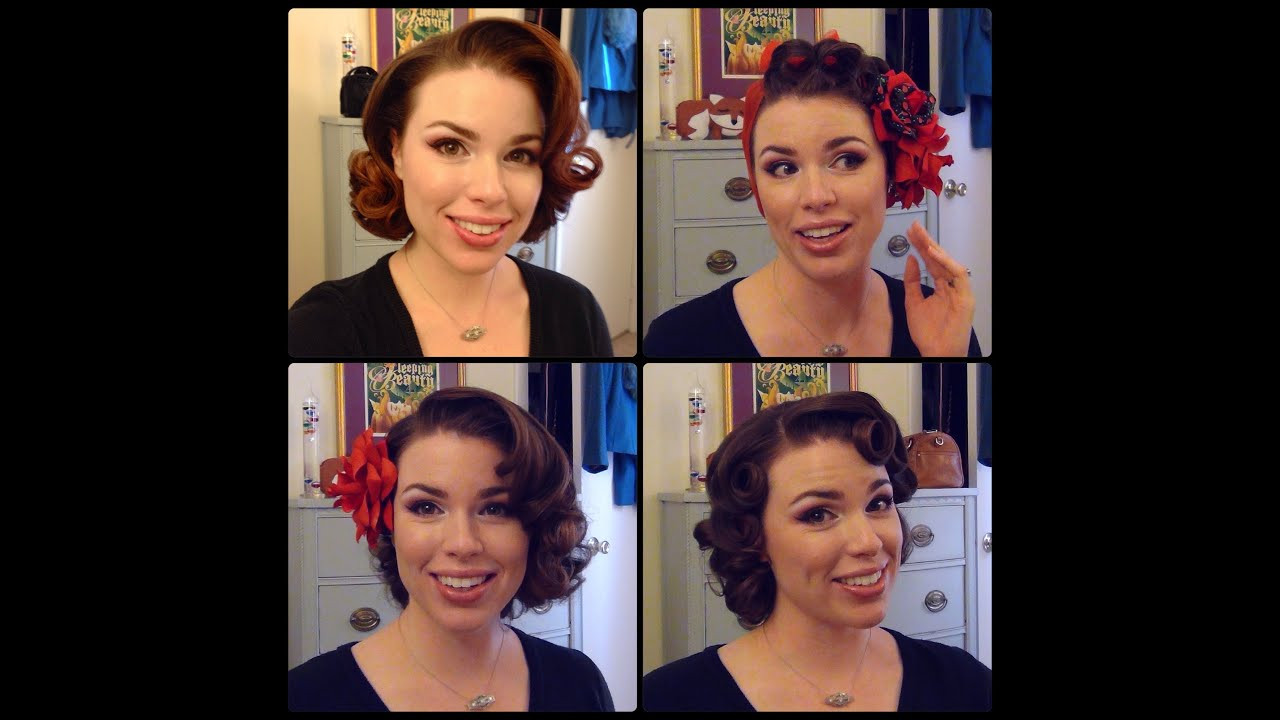 DIY 50S Hairstyles
 Easy 50 s Pin Curl Styles for Shoulder Length Hair