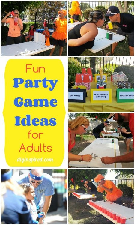 DIY Adult Party Games
 Fun Party Games for Adults Party Games