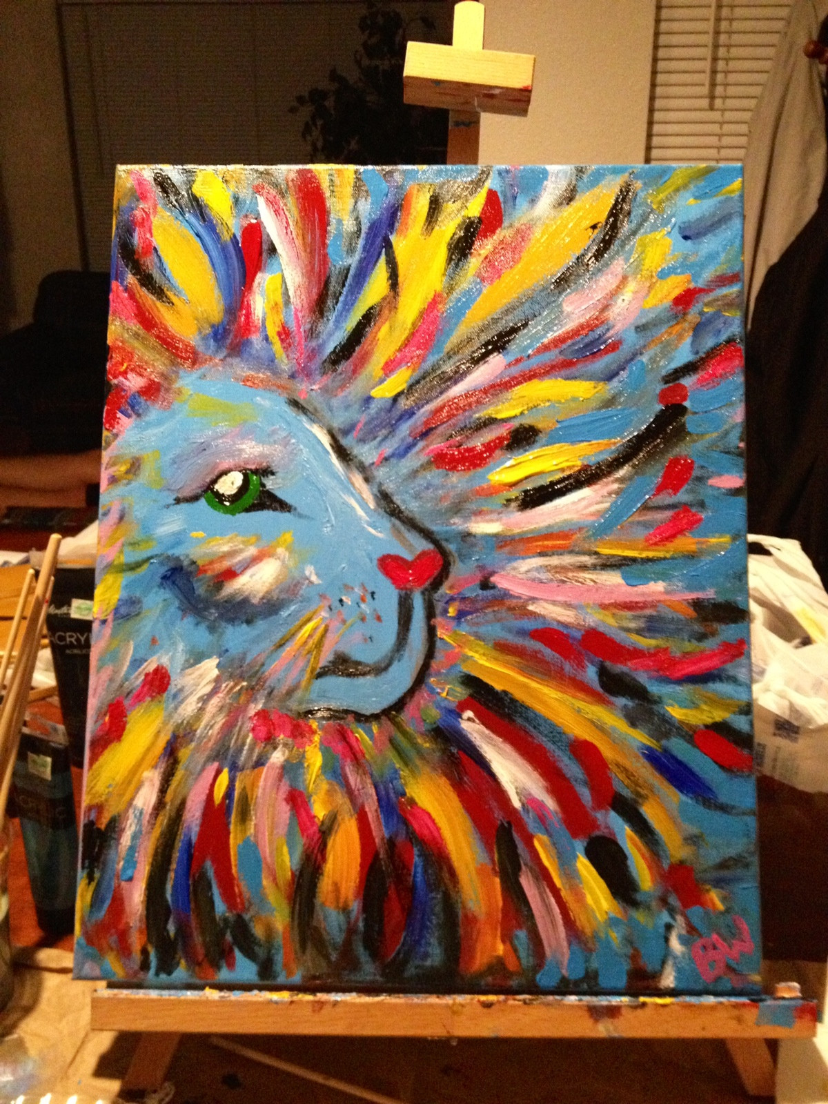 Diy Art For Kids
 My Big Girly Lion DIY canvas painting