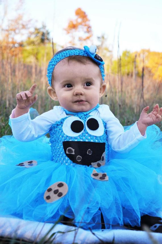 Diy Baby Girl Costumes
 Cookie Monster inspired TuTu Dress Baby