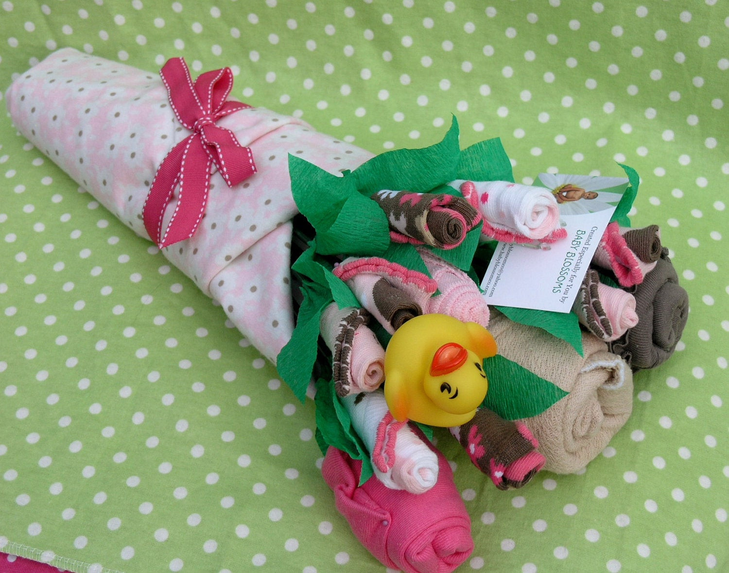 Diy Baby Girl Gift
 Baby Clothes Bouquet for Girls Unique Baby by babyblossomco