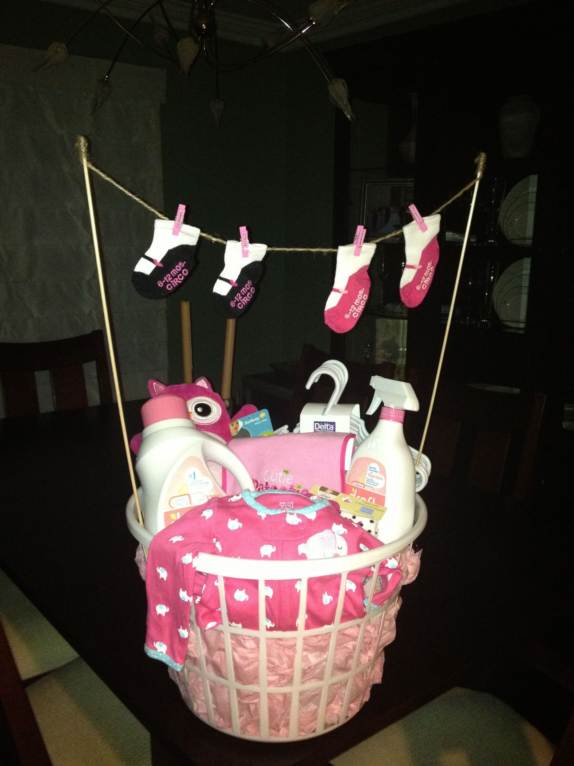 Diy Baby Girl Gift
 Laundry basket baby shower t Baby Gifts