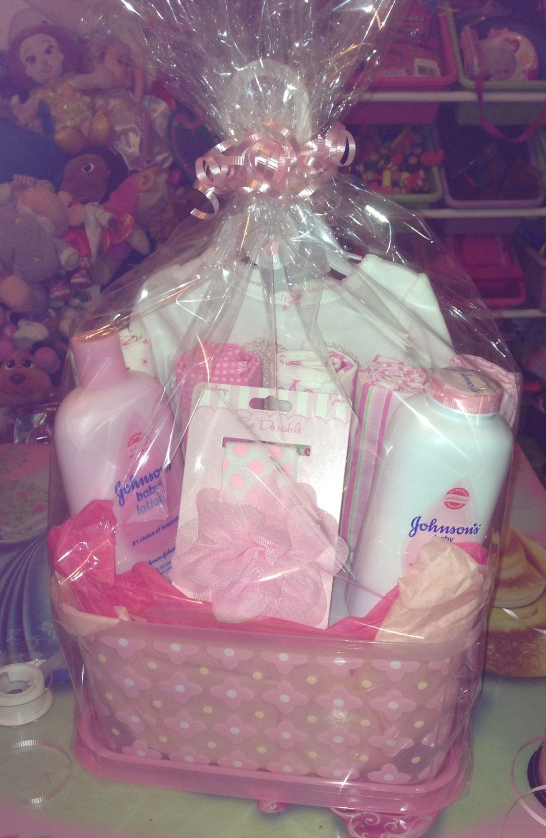 Diy Baby Girl Gift
 DIY baby shower t basket for a girl