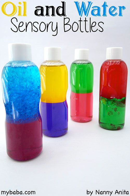 DIY Baby Oil
 Oil and Water Sensory Bottles for Babies
