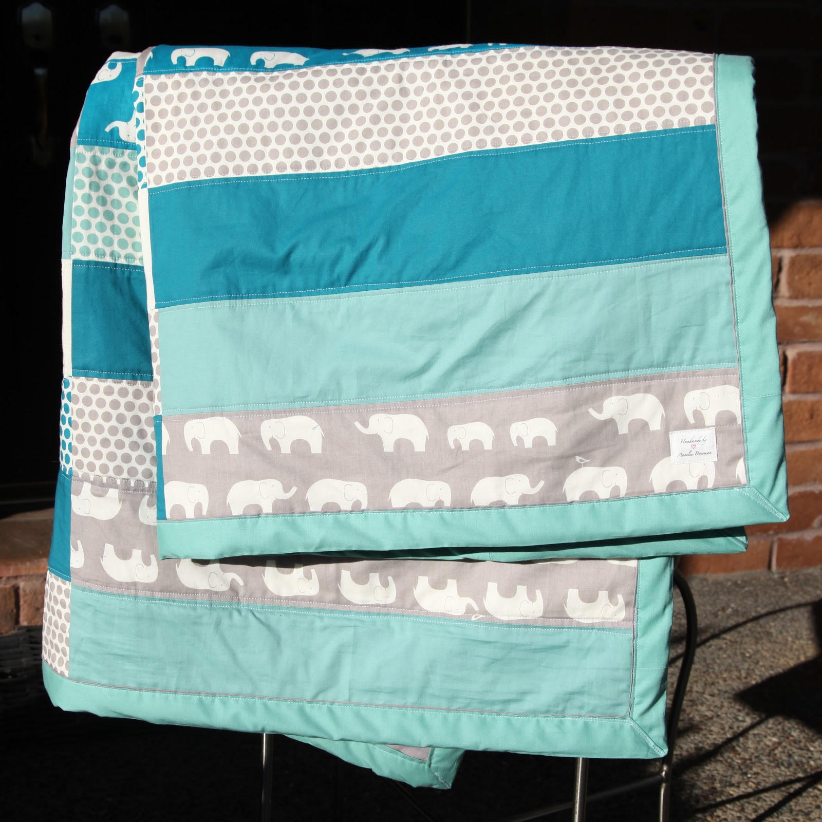 Diy Baby Quilt
 Oh THAT Annelie DIY Project Elephants & Dots Baby Quilt