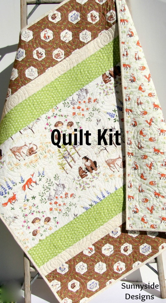 Diy Baby Quilt
 LAST ONE Woodland Baby Quilt Kit DIY Project by