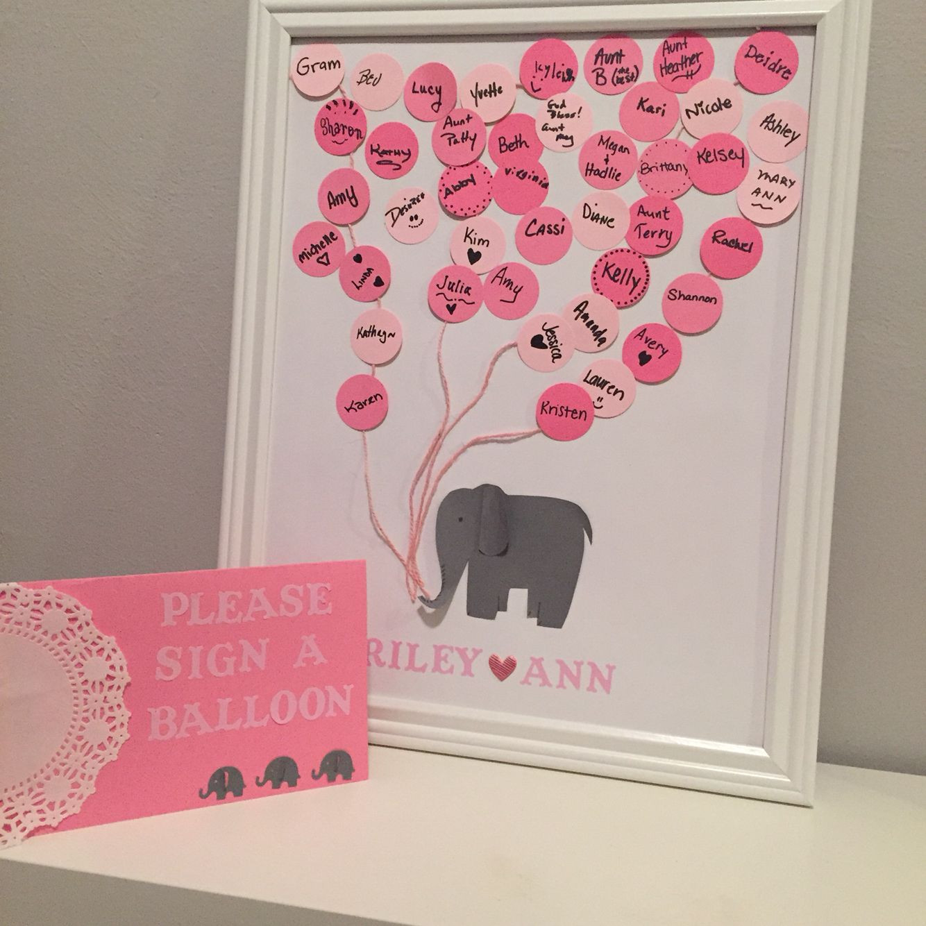 Diy Baby Shower Guest Book
 Diy baby shower guest book Elephant themed for our baby