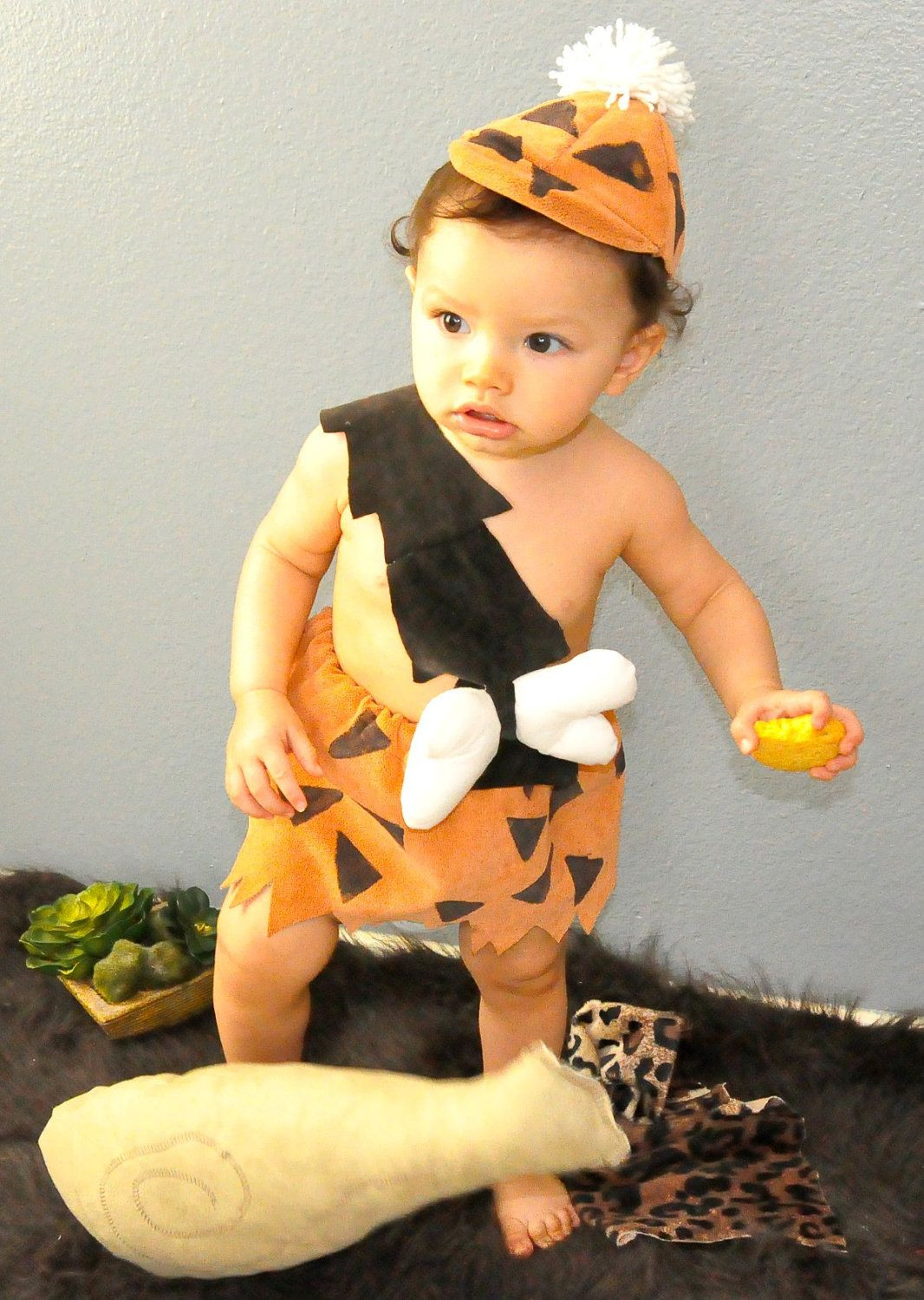 DIY Bamm Bamm Costume
 Halloween costume Bamm Bamm flinstones insbabes babies