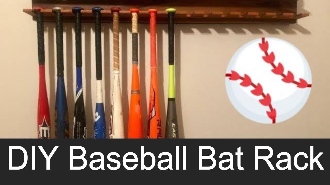 DIY Bat Rack
 DIY Baseball Bat Display Rack Pahjo Designs