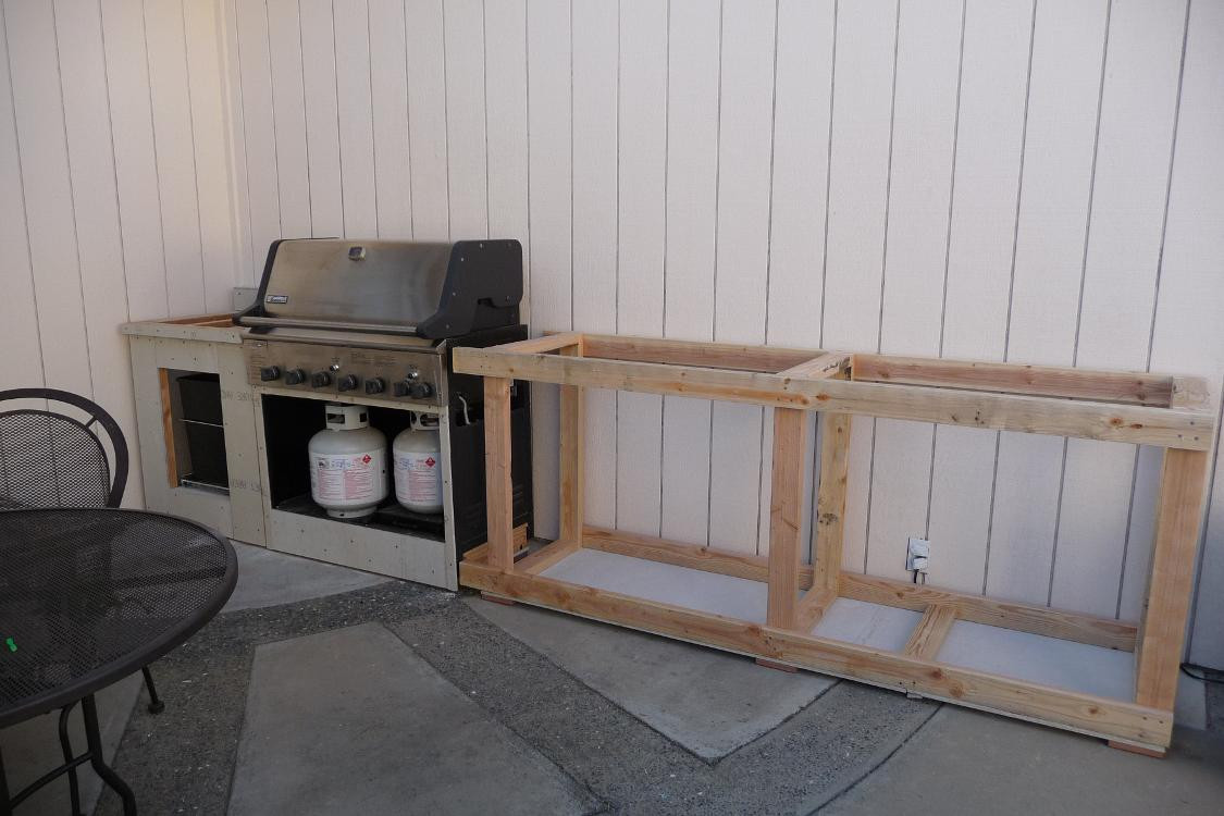 DIY Bbq Island Plans
 DIY BBQ outdoor island around existing propane grill cart