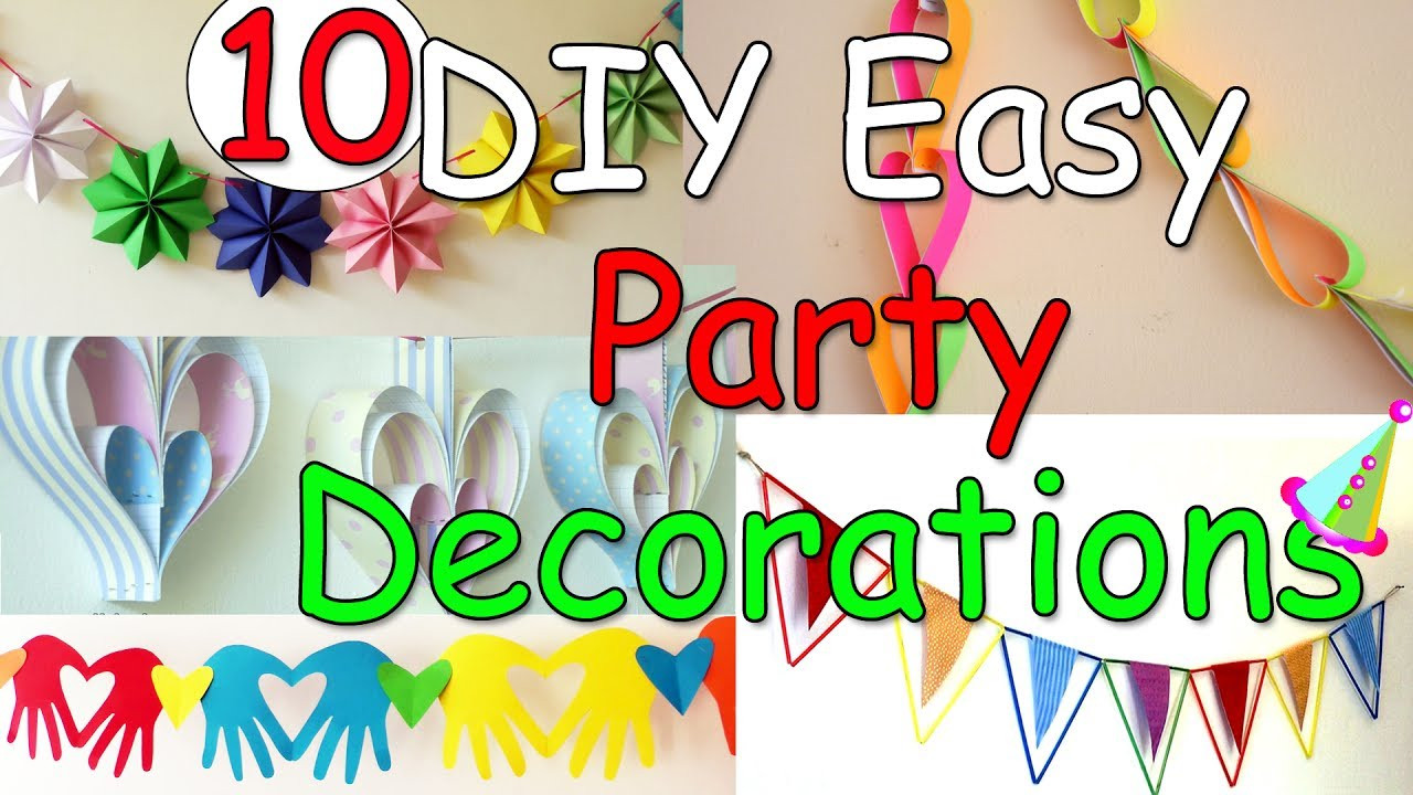 DIY Bday Party Decorations
 10 DIY Easy Party Decorations Ideas Ana
