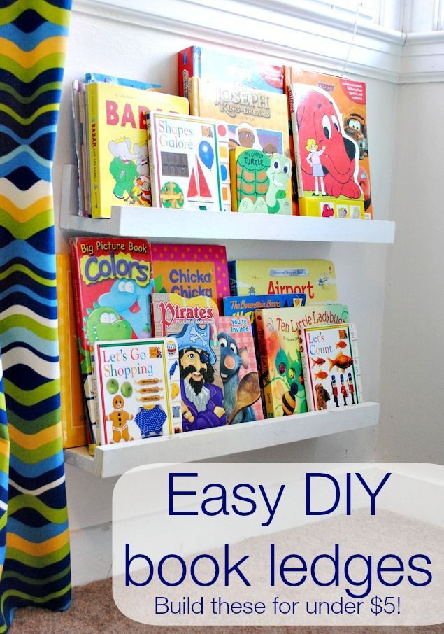 Diy Bookshelves For Kids
 DIY book shelf ledges Easy inexpensive and AWESOME