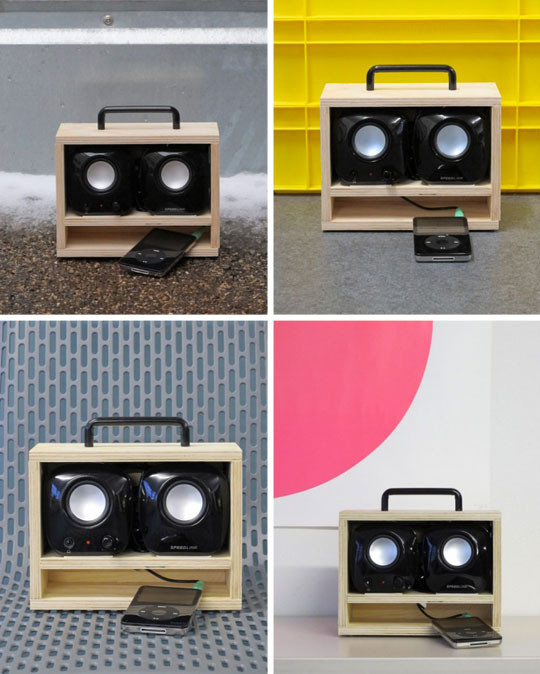 DIY Boombox Plans
 How To Make Your Very Own Wood iPod "Boom" Box