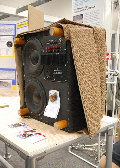 DIY Boombox Plans
 the ottoman subwoofer