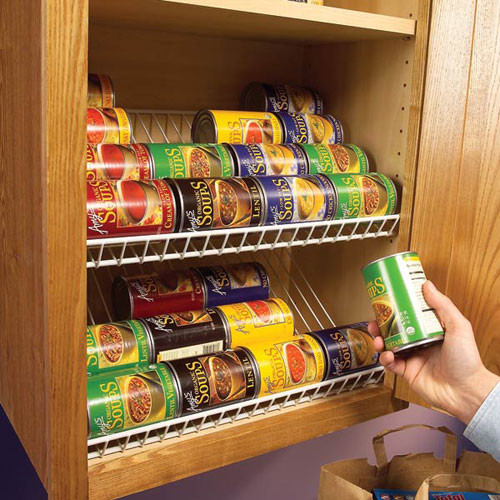 DIY Canned Food Organizer
 Kitchen Storage Ideas That are Easy and Affordable