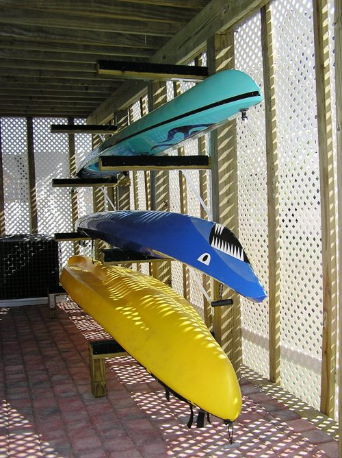 DIY Canoe Rack
 Sail Useful How to make a vertical kayak rack