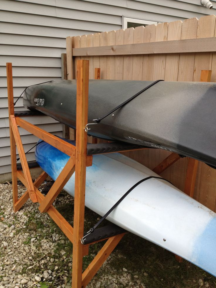 DIY Canoe Rack
 plete Diy outdoor canoe storage rack J Bome