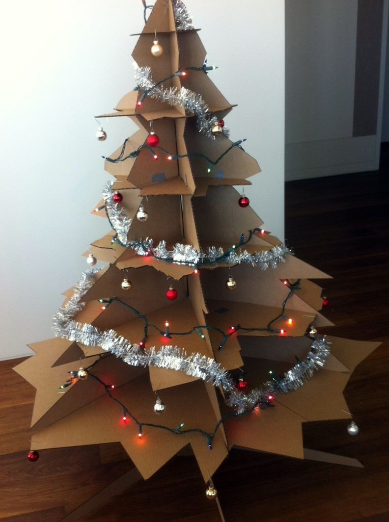 DIY Cardboard Christmas Trees
 Cardboard Christmas Tree