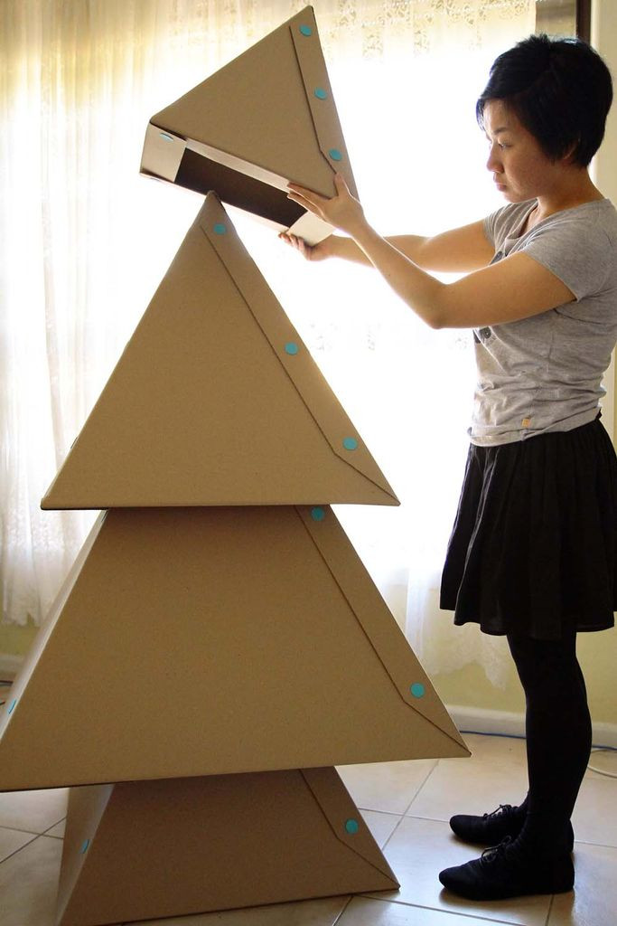 DIY Cardboard Christmas Trees
 DIY cardboard Christmas tree Christmas 2015 Tree