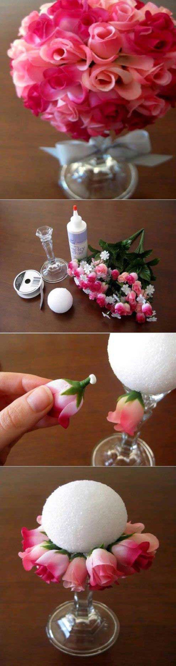 DIY Centerpiece For Wedding
 diy wedding ideas rose flower centerpiece Oh Best Day Ever