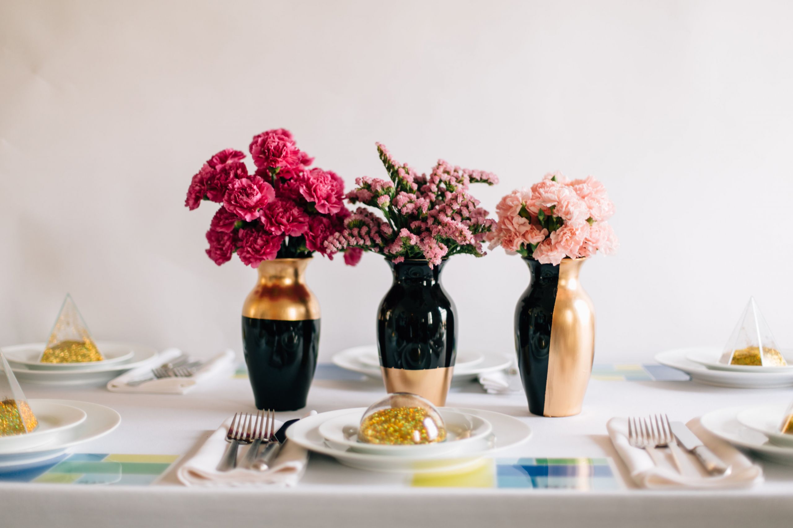 DIY Centerpiece For Wedding
 DIY Wedding Centerpieces Gilded Gold Vases